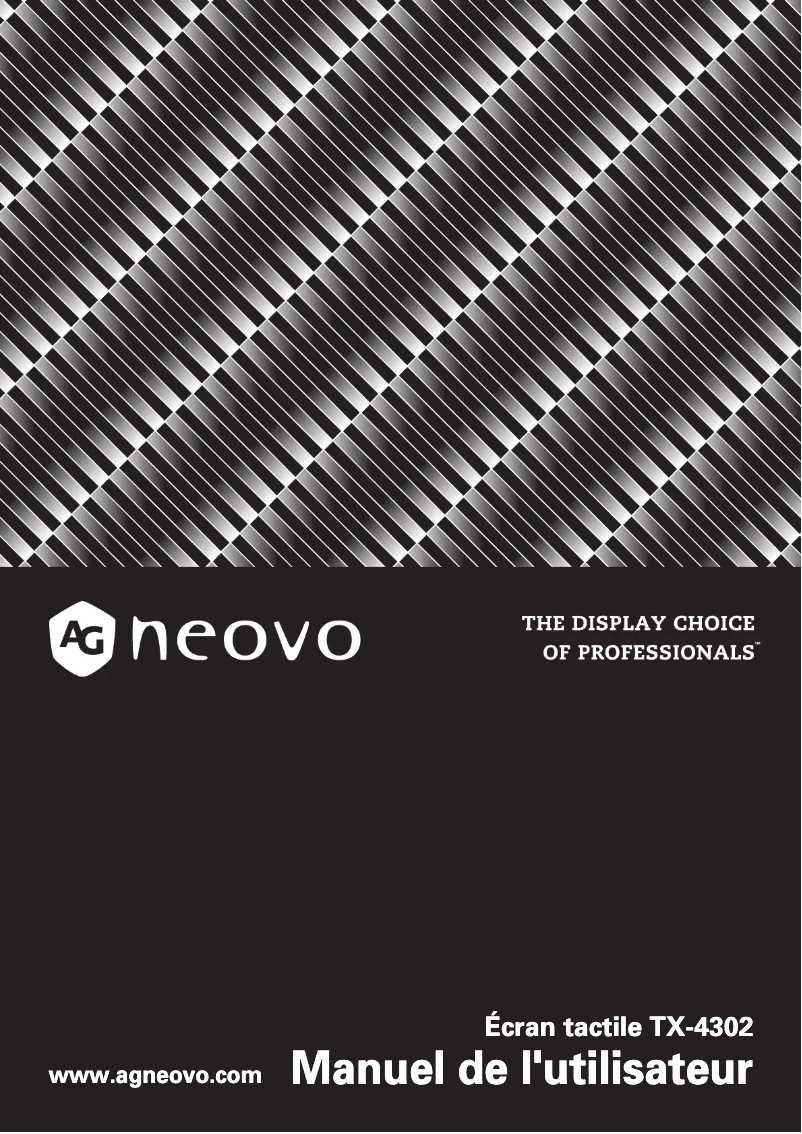 Page 1 of the manual User Manual AG Neovo TX-4302