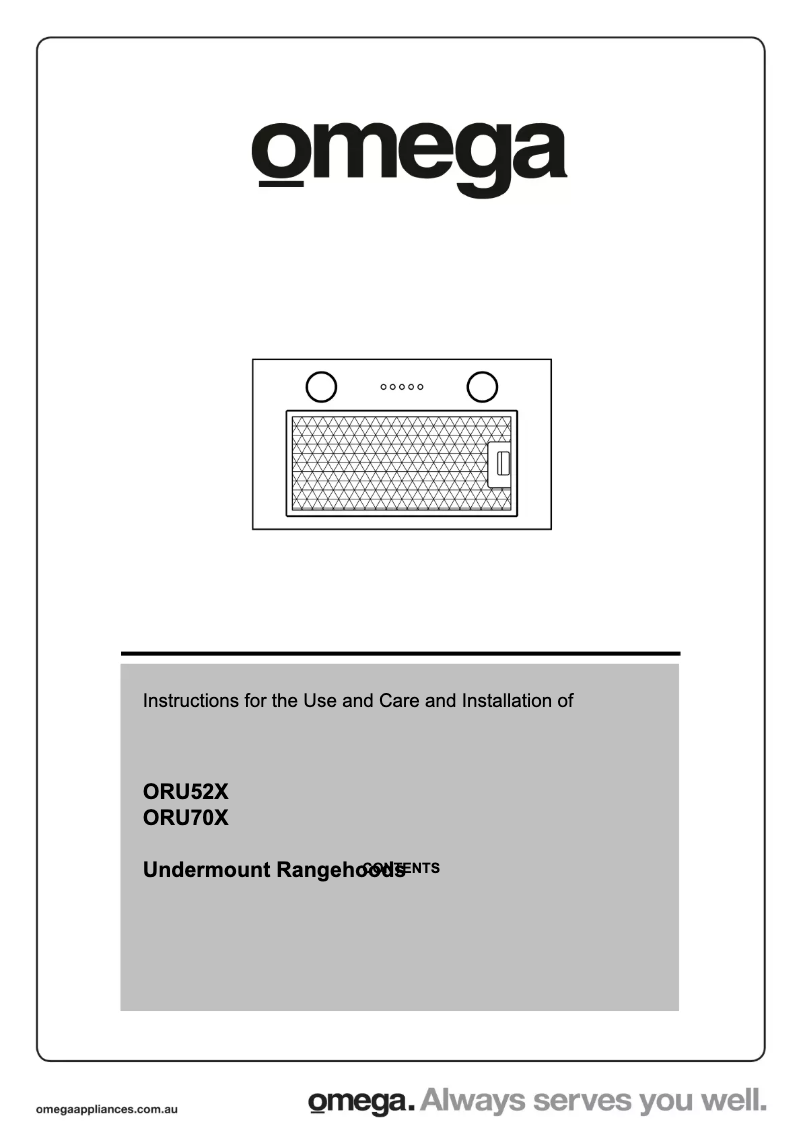 Page 1 of the manual User Manual Omega ORU50X