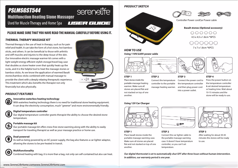 First page image of the manual for PSLMSGST544
