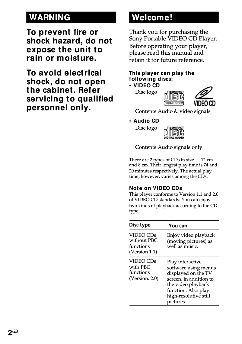 First page image of the manual for D-V55