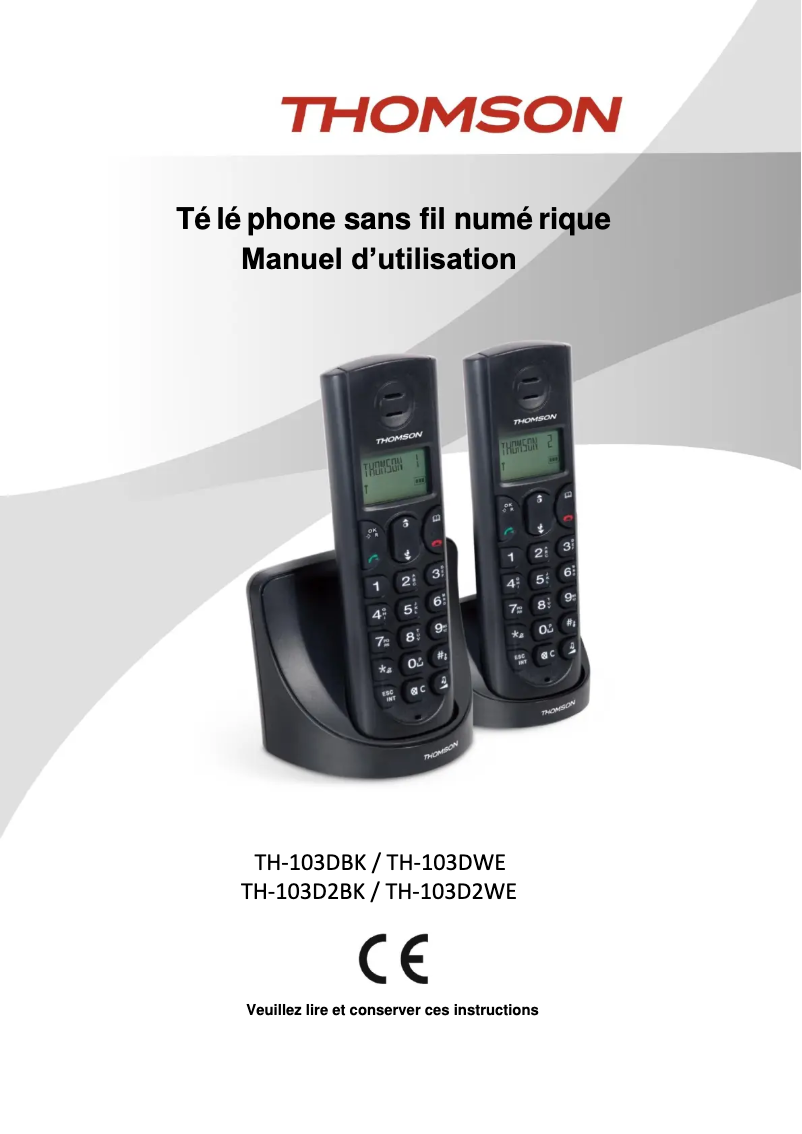 First page image of the manual for Amber TH-103