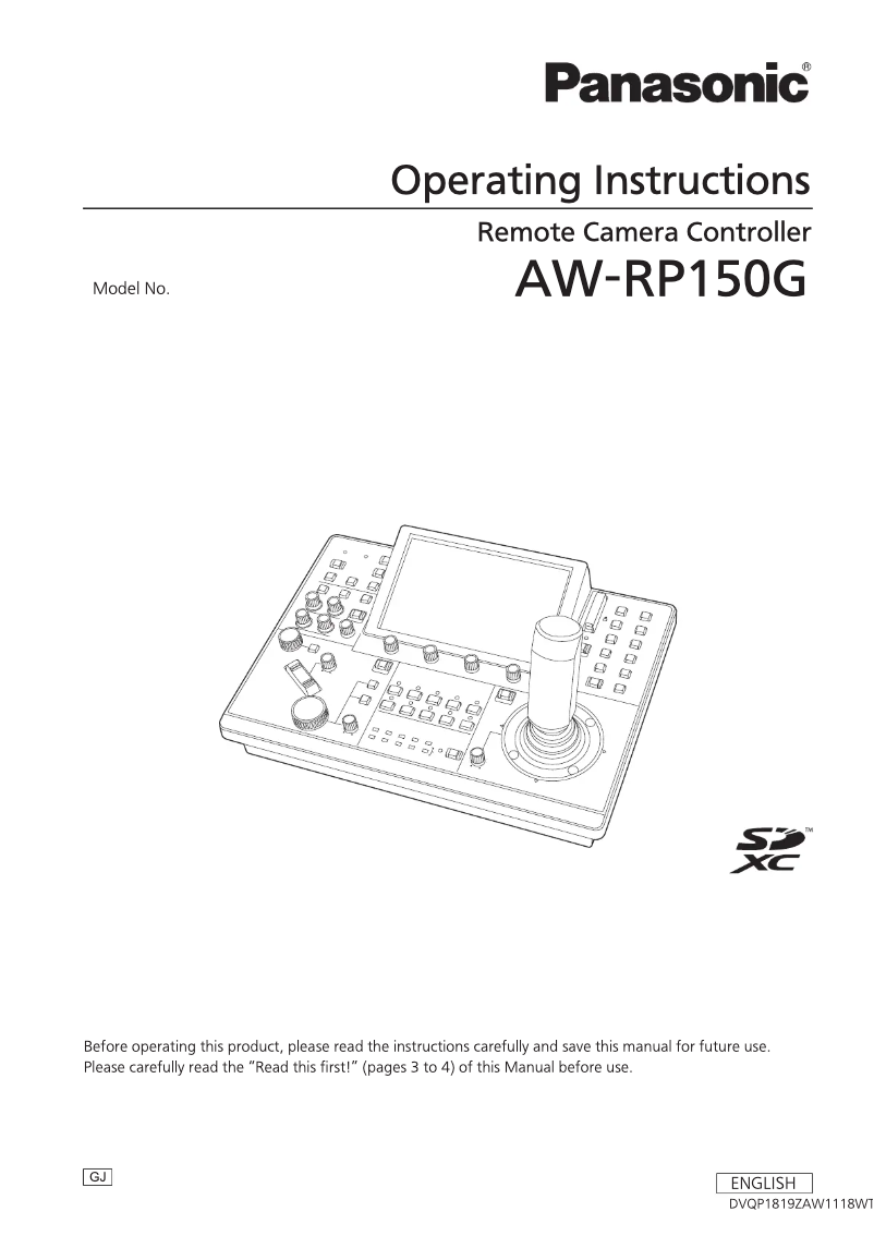 First page image of the manual for AW-RP150G