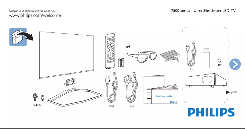 First page image of the manual for 55PFK7509