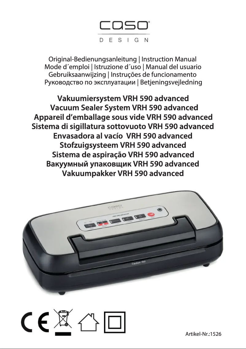 First page image of the manual for VRH 590 advanced