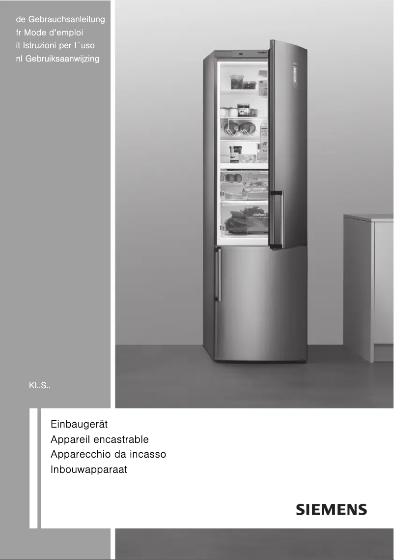 Page 1 of the manual User Manual Siemens KI38SS70