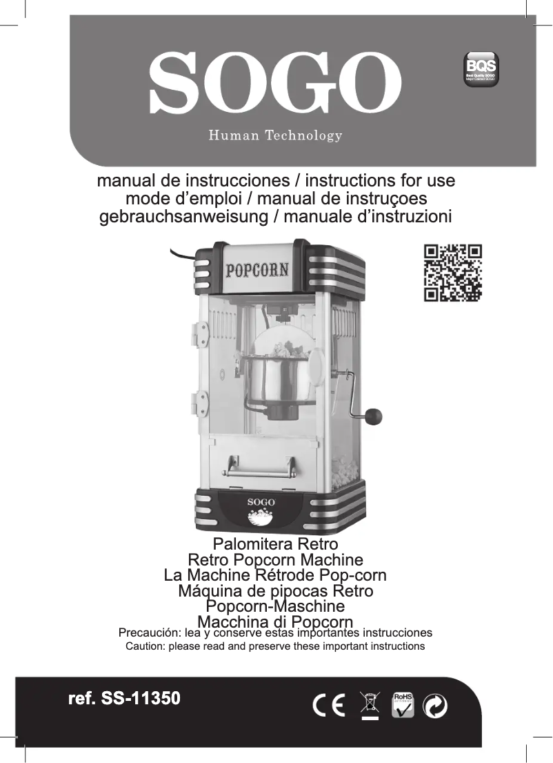 Image de la première page du manuel de l'appareil SS-11350