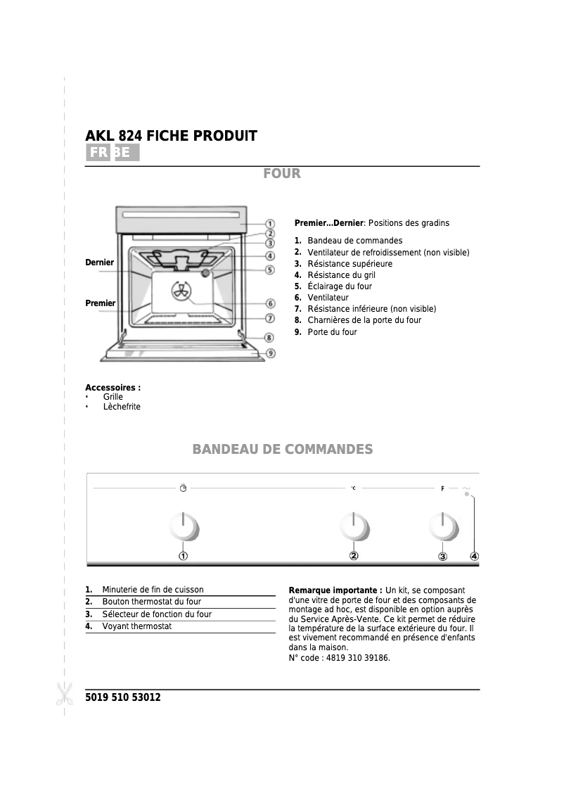 First page image of the manual for AKL 824