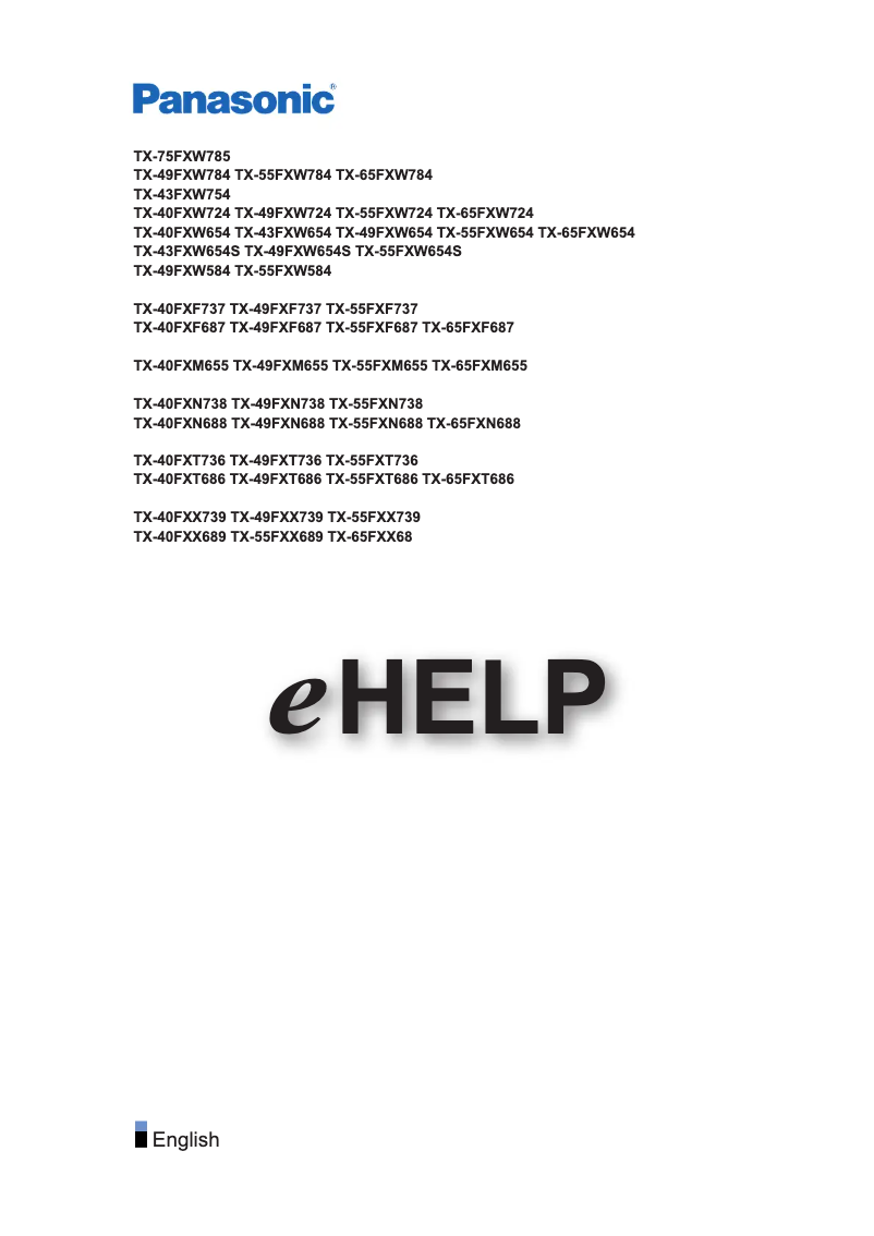 First page image of the manual for TX-40FXN688