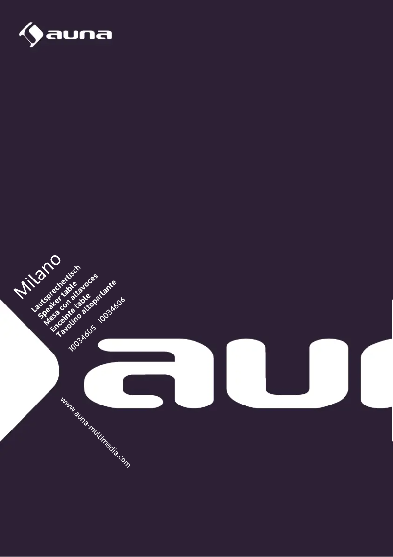 Page 1 of the manual User Manual Auna Milano