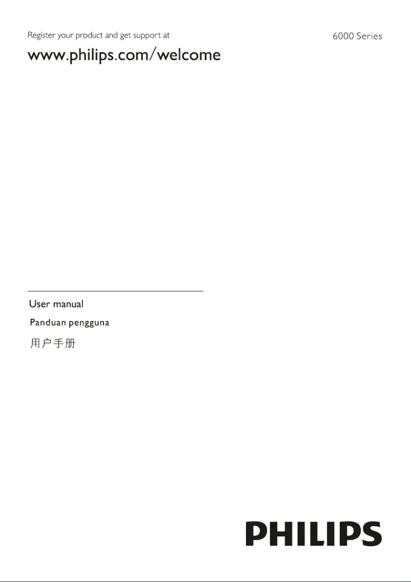 First page image of the manual for 6000 series 55PUT6002