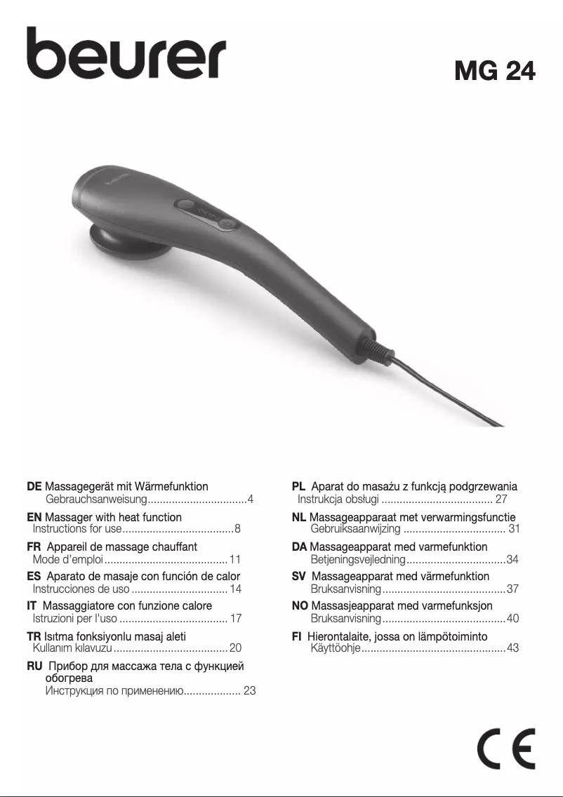 First page image of the manual for MG 24