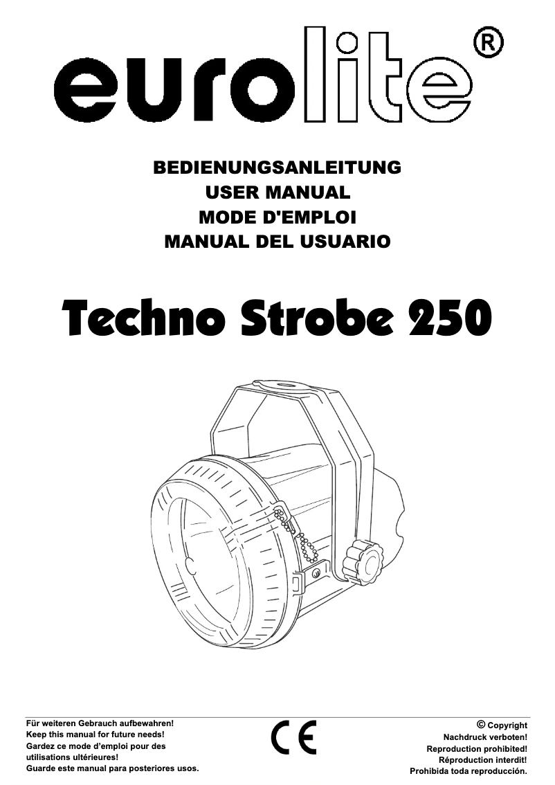 First page image of the manual for Techno Strobe 250