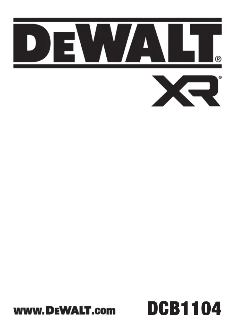 Page 1 of the manual User Manual DeWalt DCB1104