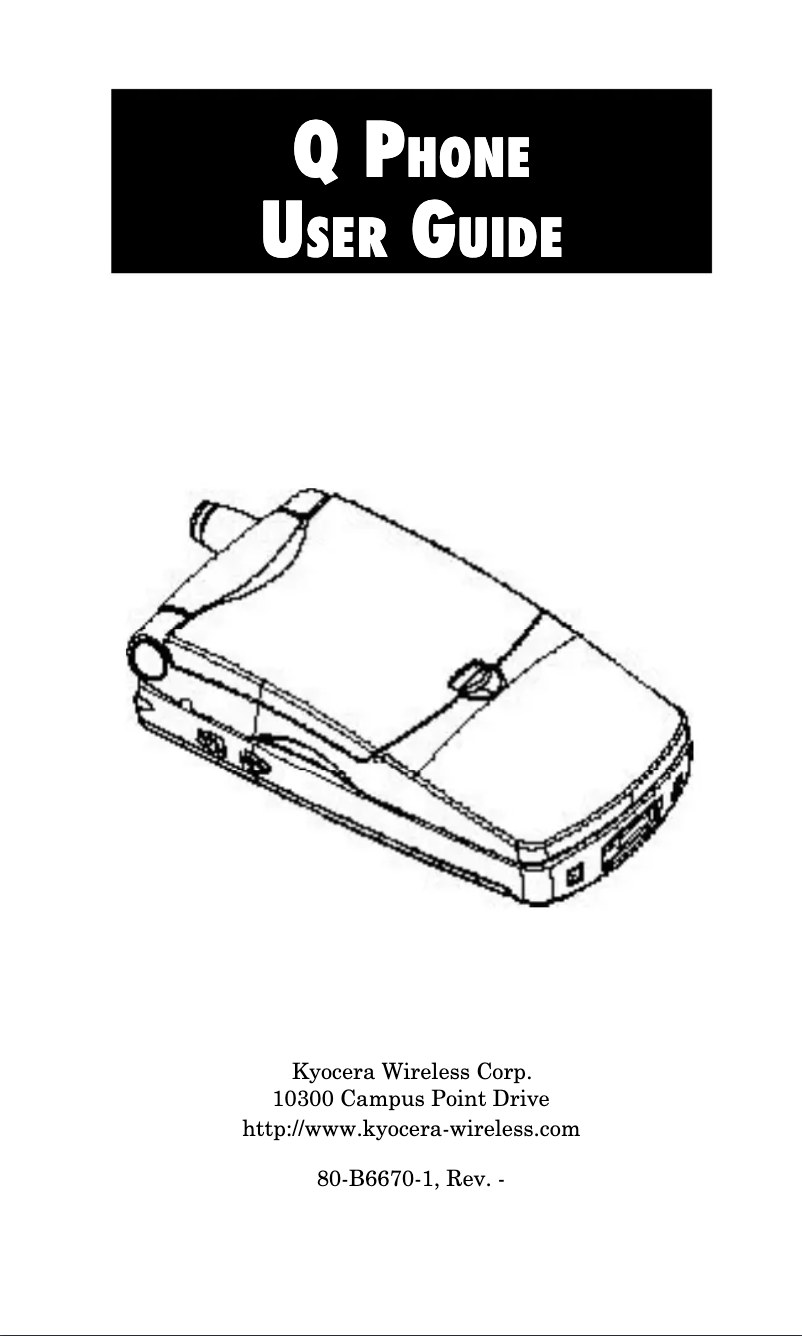 First page image of the manual for Q Phone Q800