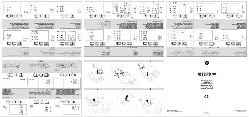 First page image of the manual for 4212 PD euro