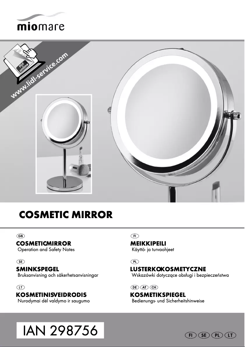 Page 1 of the manual User Manual Miomare IAN 285890