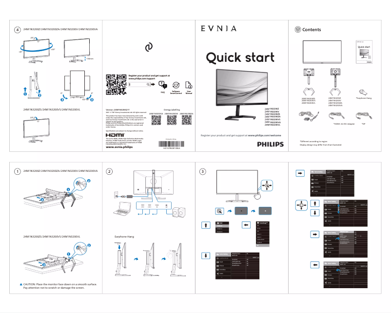 First page image of the manual for Evnia 24M1N3200ZS