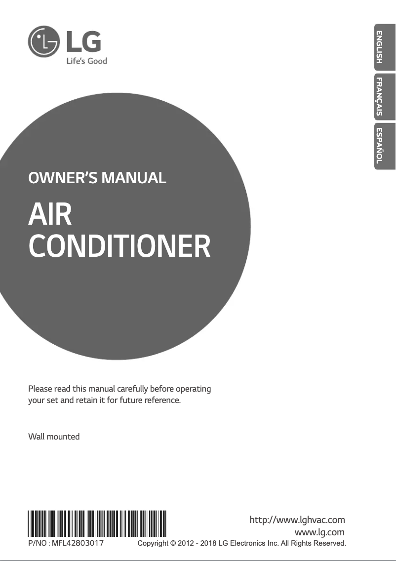 First page image of the manual for ARNU123SEL2