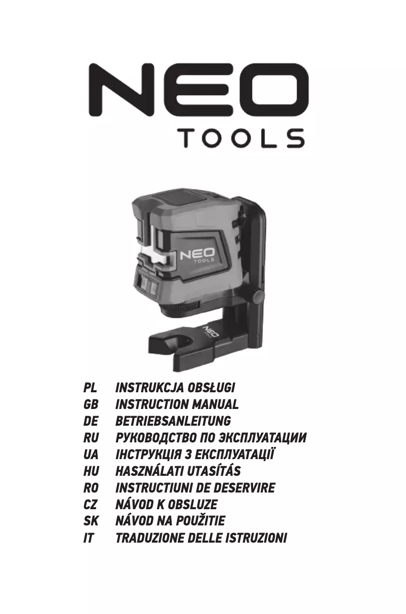 Page 1 of the manual User Manual Neo 75-101