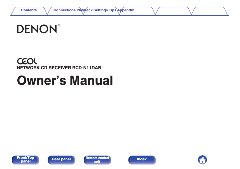 First page image of the manual for Ceol RCD-N11DAB