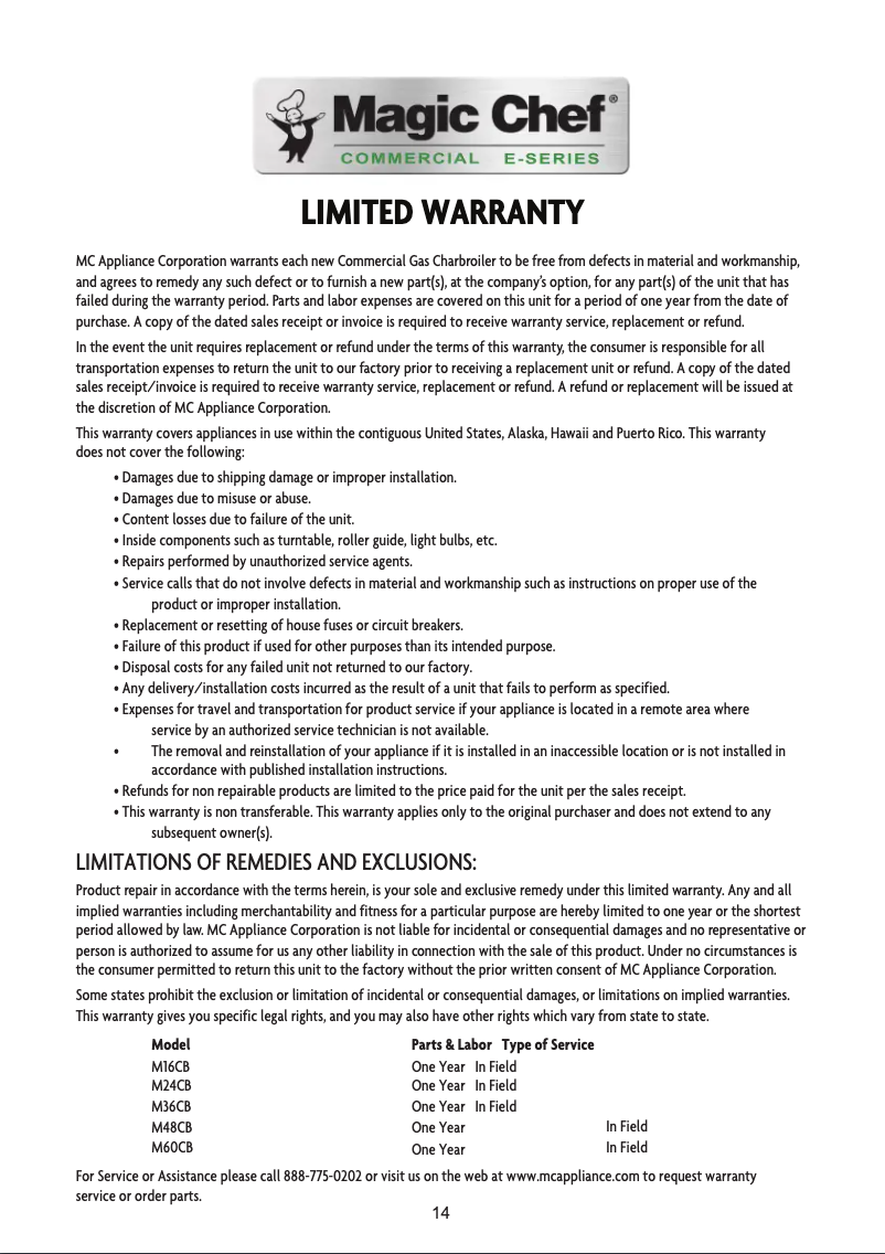 First page image of the manual for M24CB