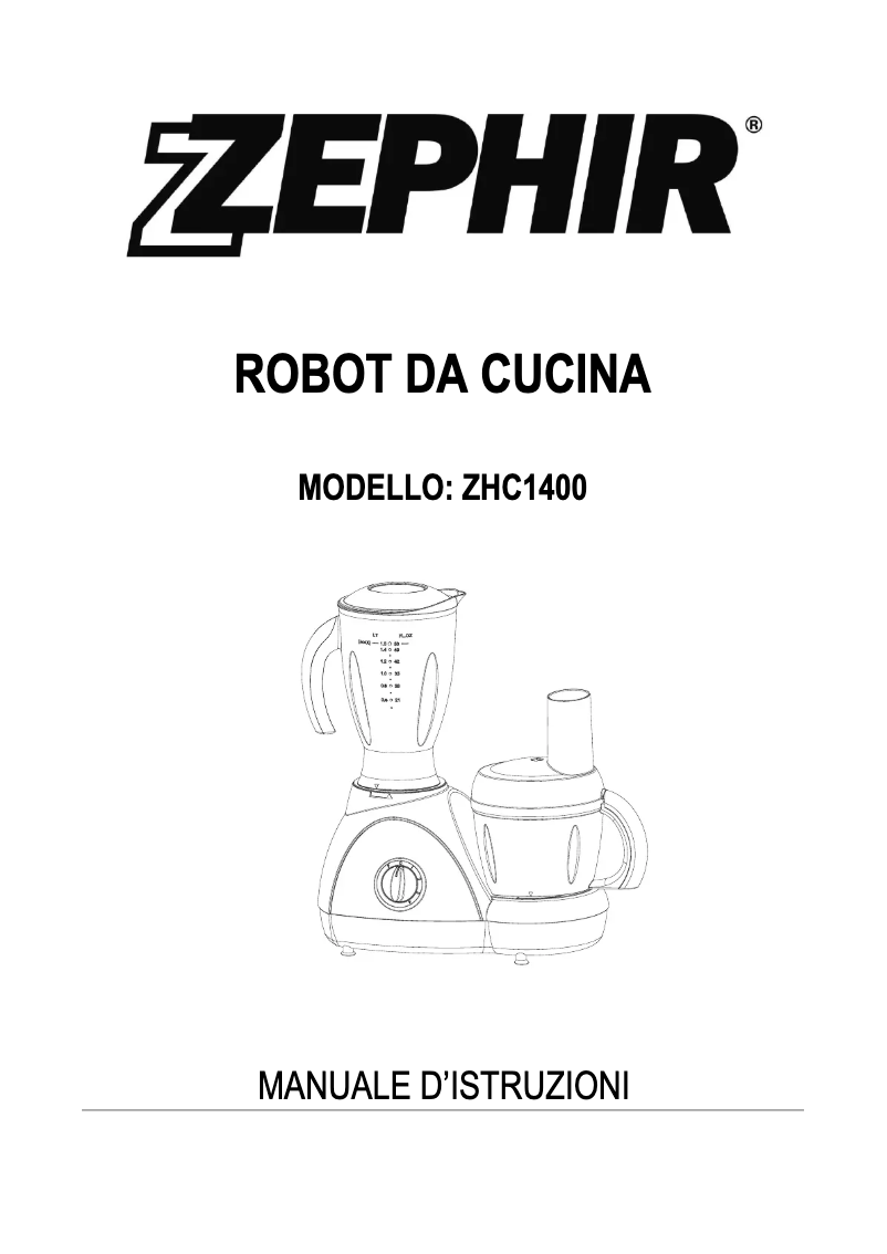 Image de la première page du manuel de l'appareil ZHC1400
