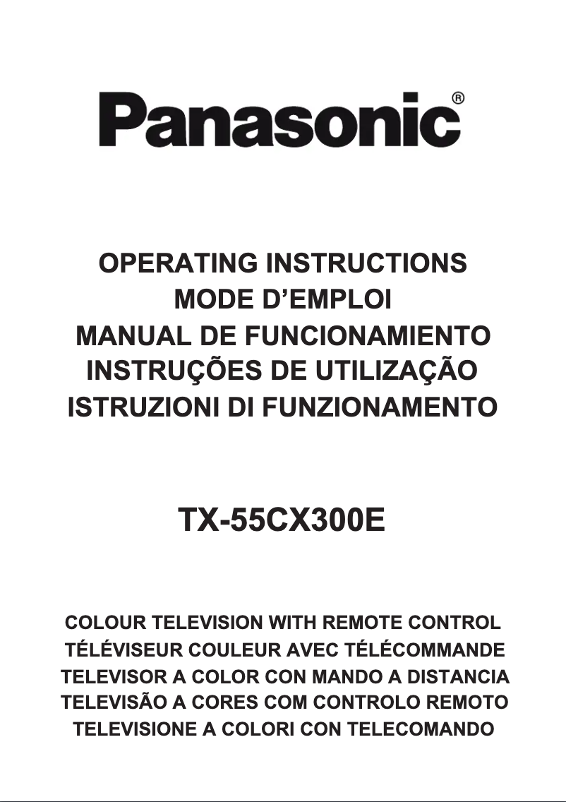 First page image of the manual for Viera TX-55CX300E