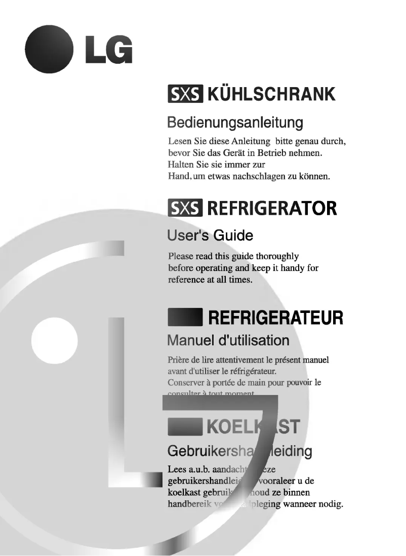First page image of the manual for GR-L217BTKA