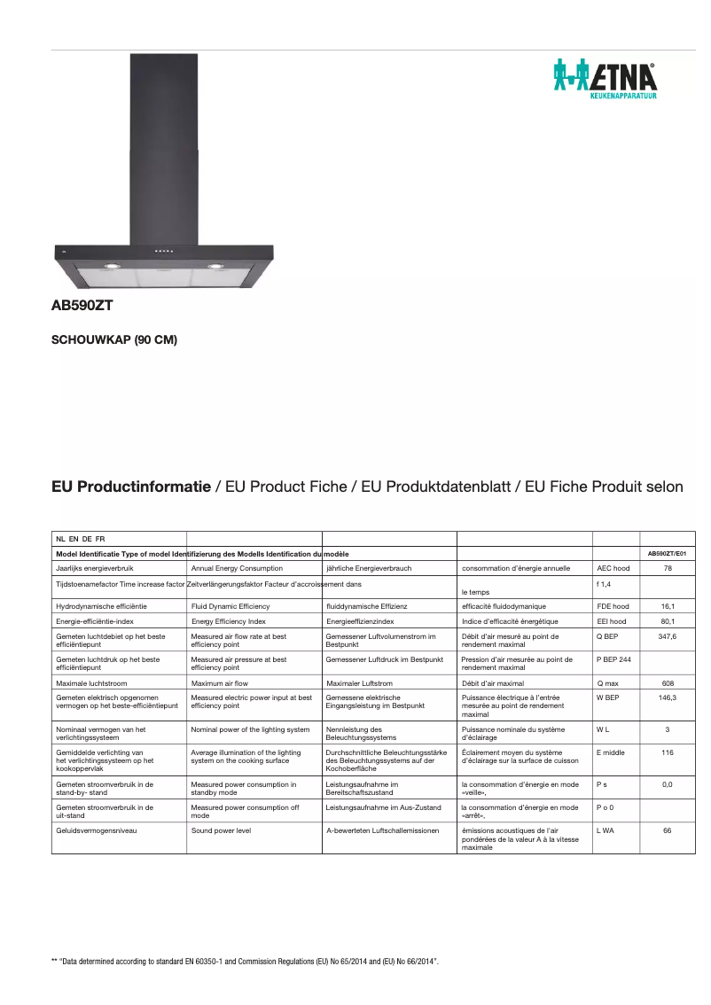First page image of the manual for AB590ZT