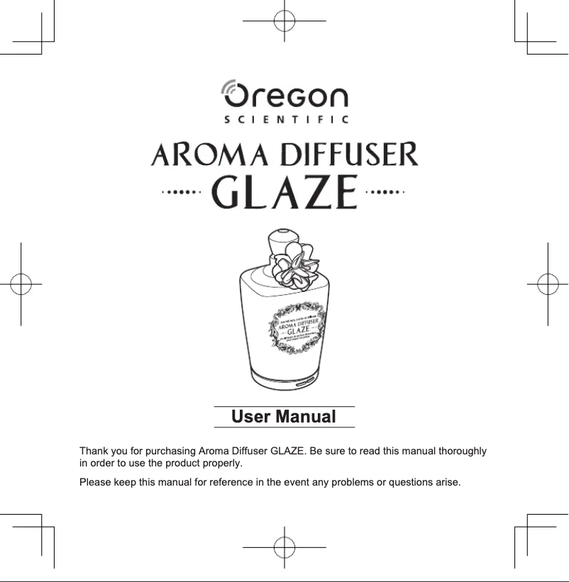 First page image of the manual for Glaze HWI0006