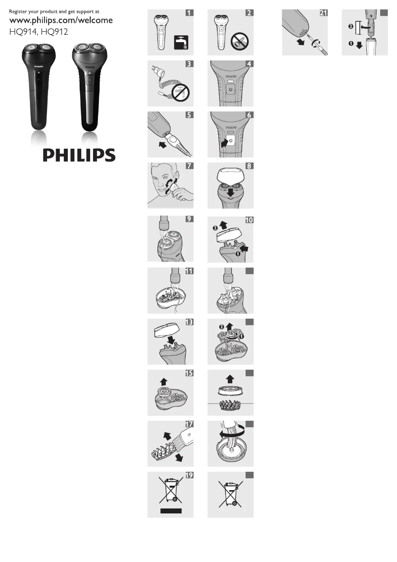 Page 1 of the manual User Manual Philips HQ912