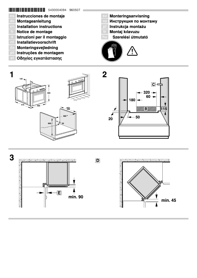 Page 1 of the manual User Manual Bosch HEV434551