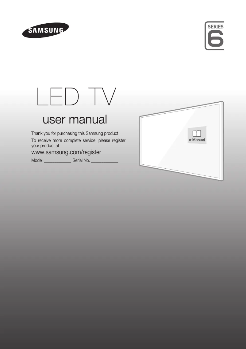 Page 1 of the manual Installation Guide Samsung UA55J6200AK