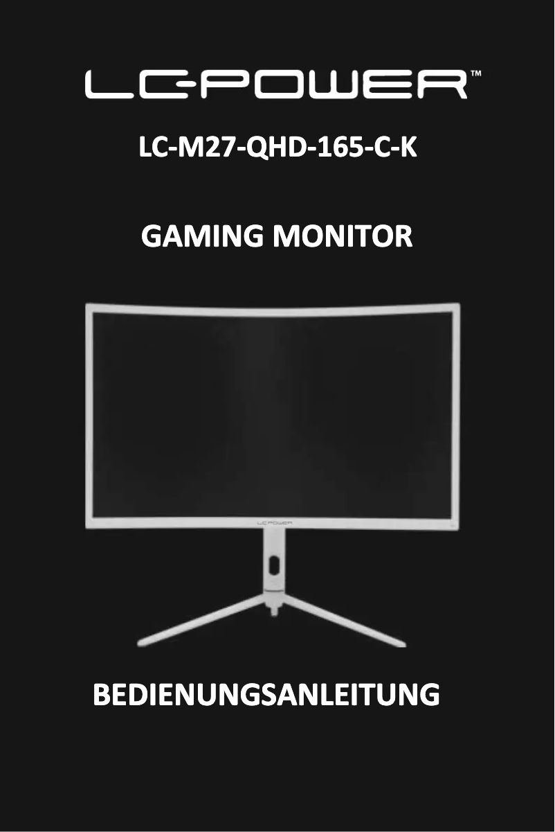 First page image of the manual for LC-M27-QHD-165-C-K