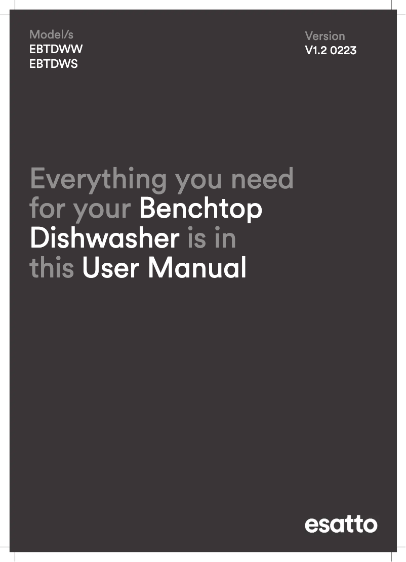 Page 1 of the manual User Manual Esatto EBTDWS