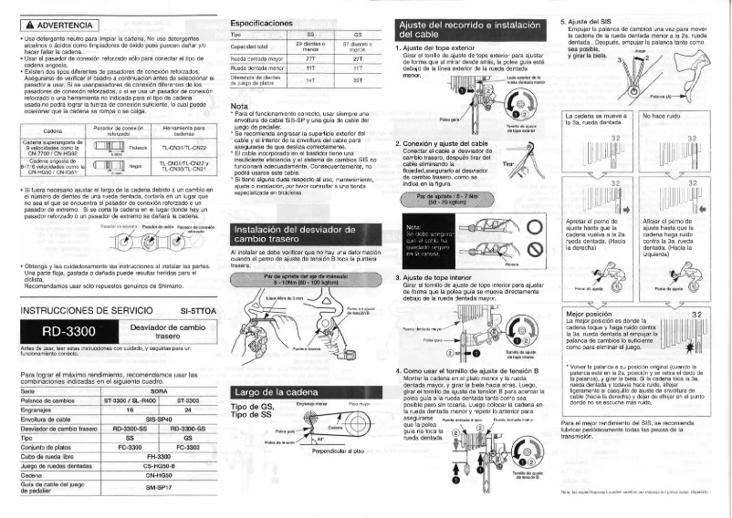 Page 1 of the manual User Manual Shimano SL-R400