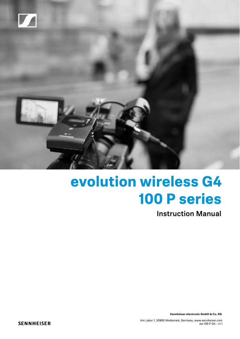 Page 1 of the manual User Manual Sennheiser EW 100 ENG G4