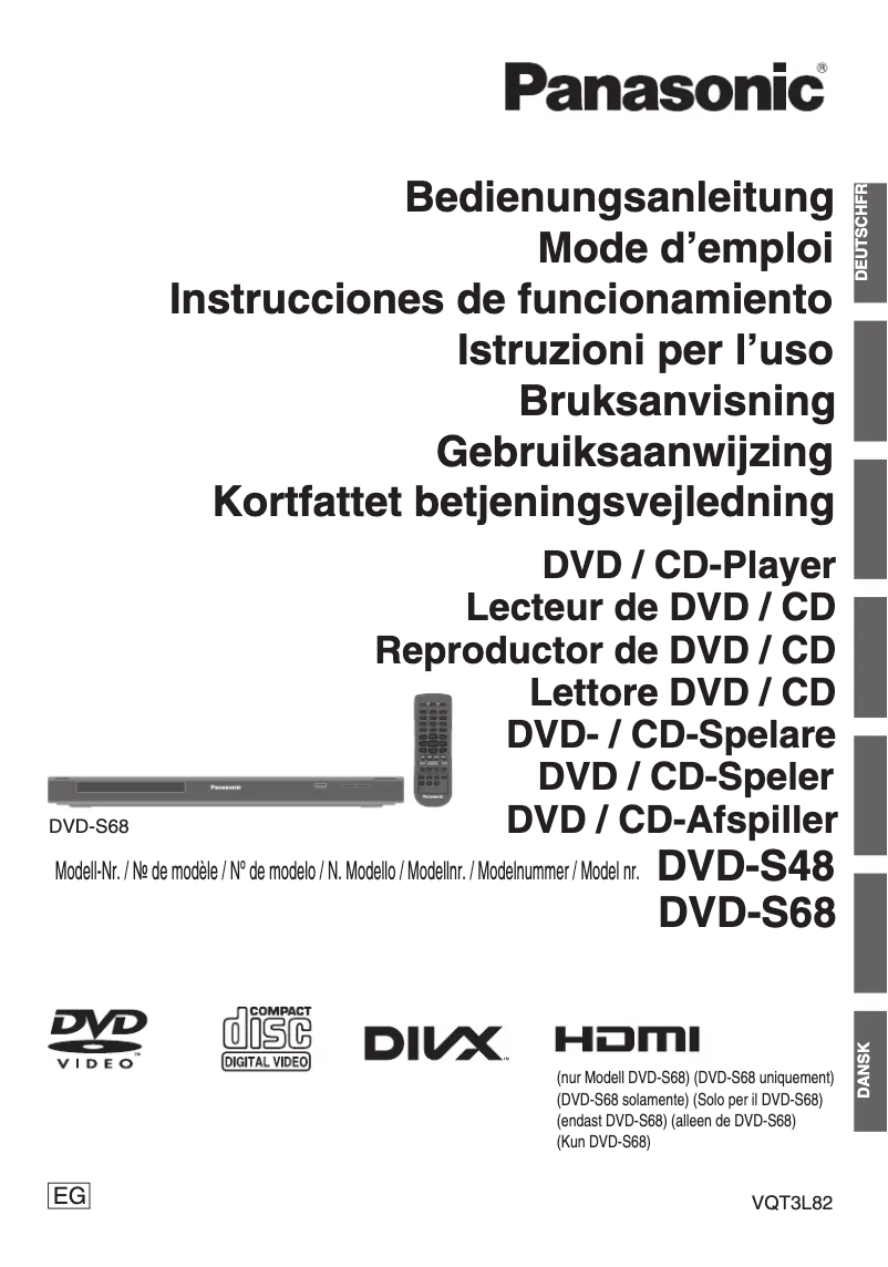 First page image of the manual for DVD-S68