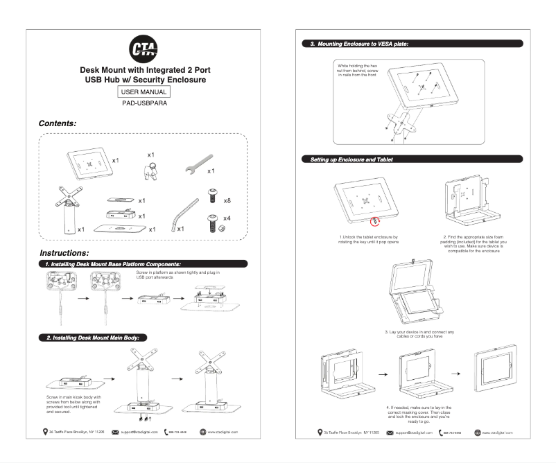 Page 1 of the manual User Manual CTA Digital PAD-USBPARA
