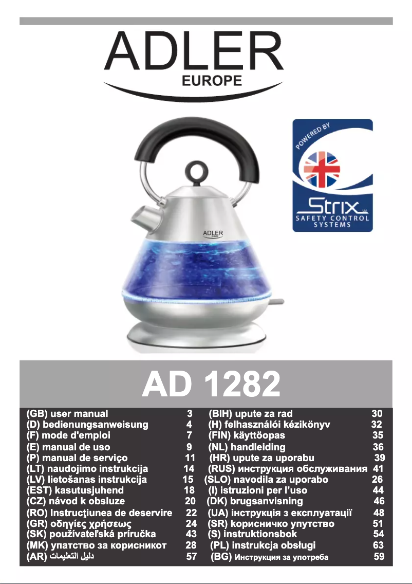 Page 1 of the manual User Manual Adler AD 1282