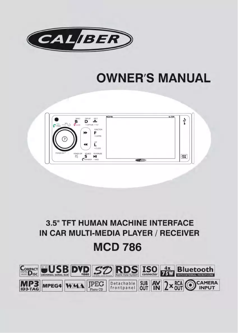 First page image of the manual for MCD 786