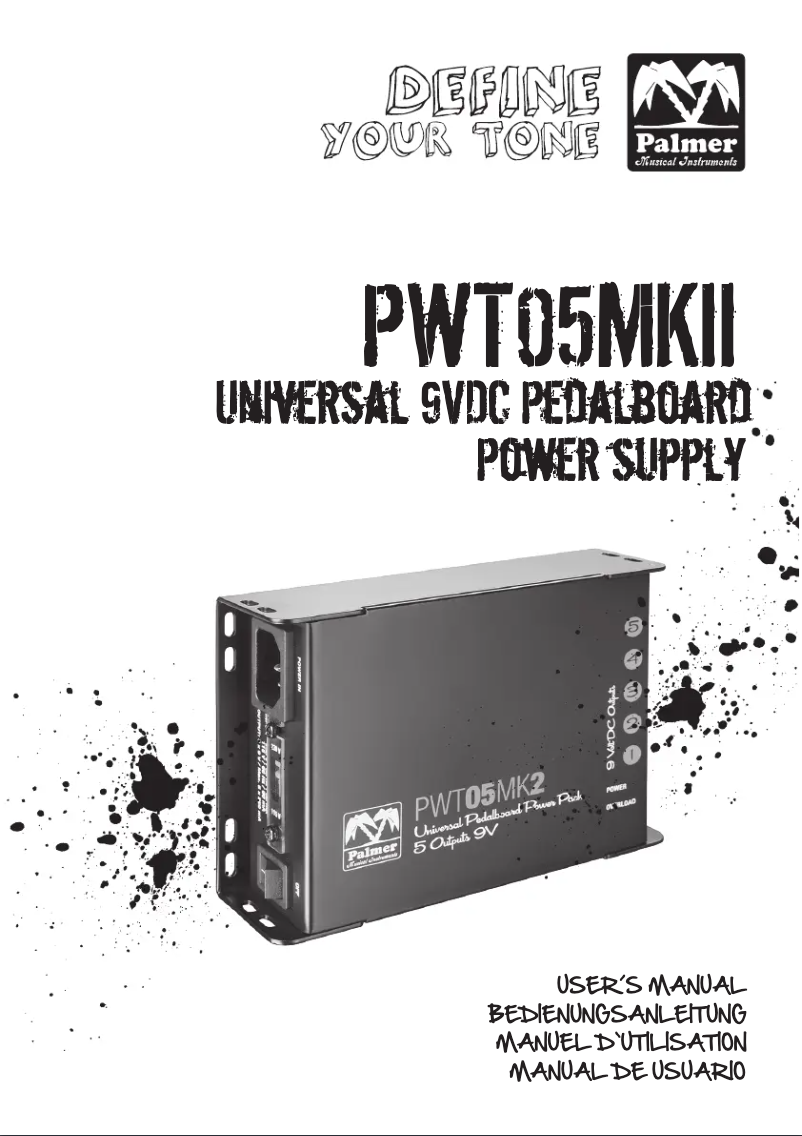 Page 1 of the manual User Manual Palmer PWT05MK2