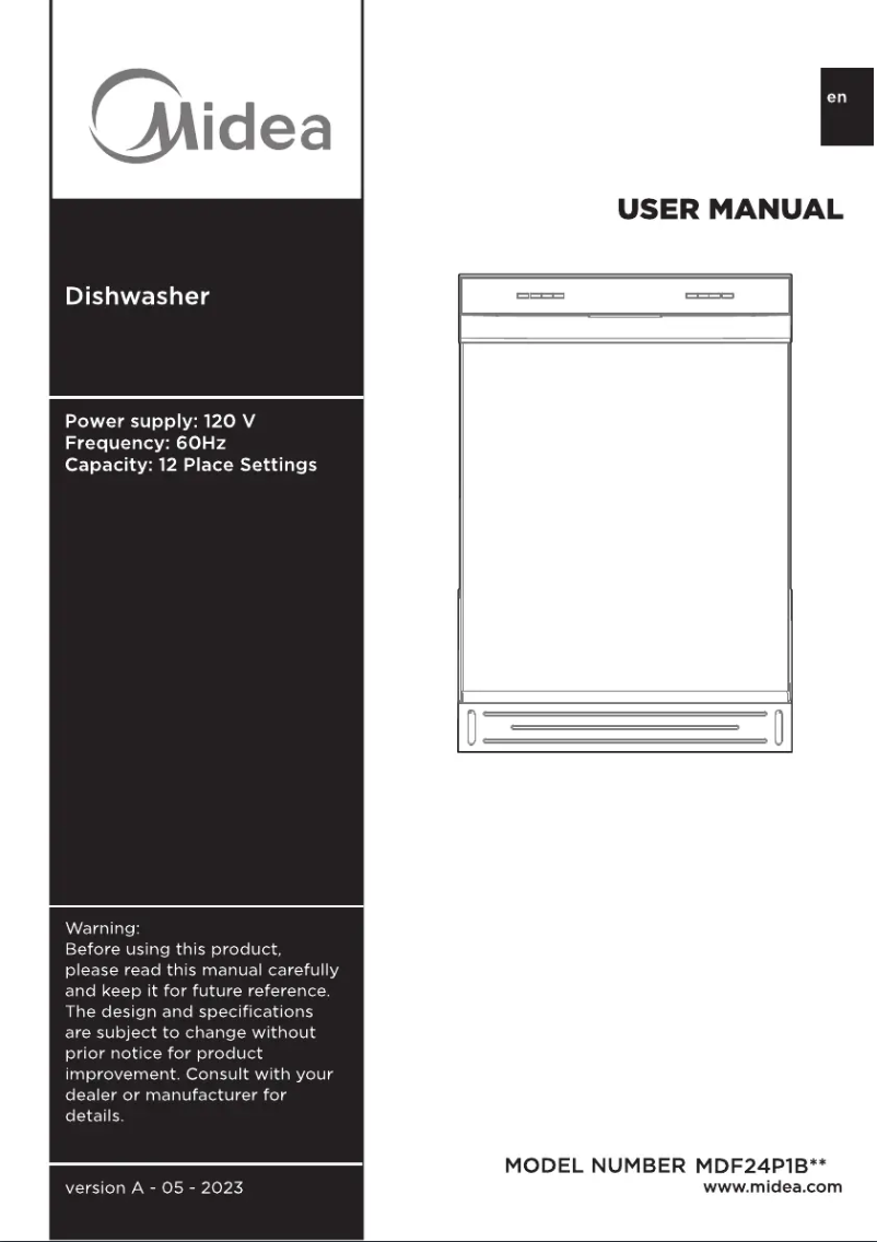 First page image of the manual for MDF24P1BWW