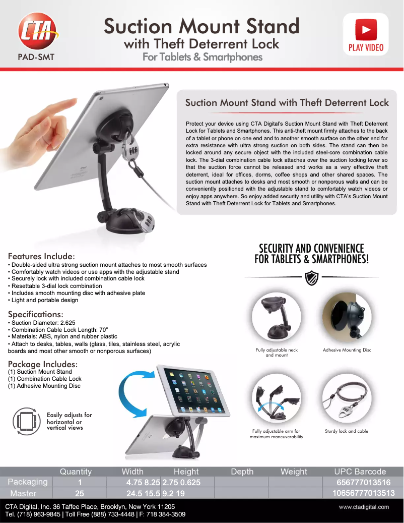 First page image of the manual for PAD-SMT