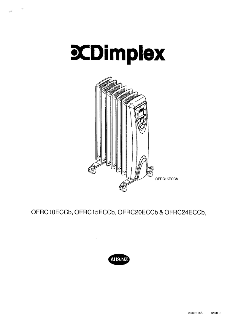 First page image of the manual for OFRC24ECCB