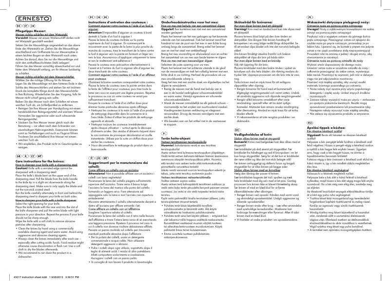 First page image of the manual for IAN 43017