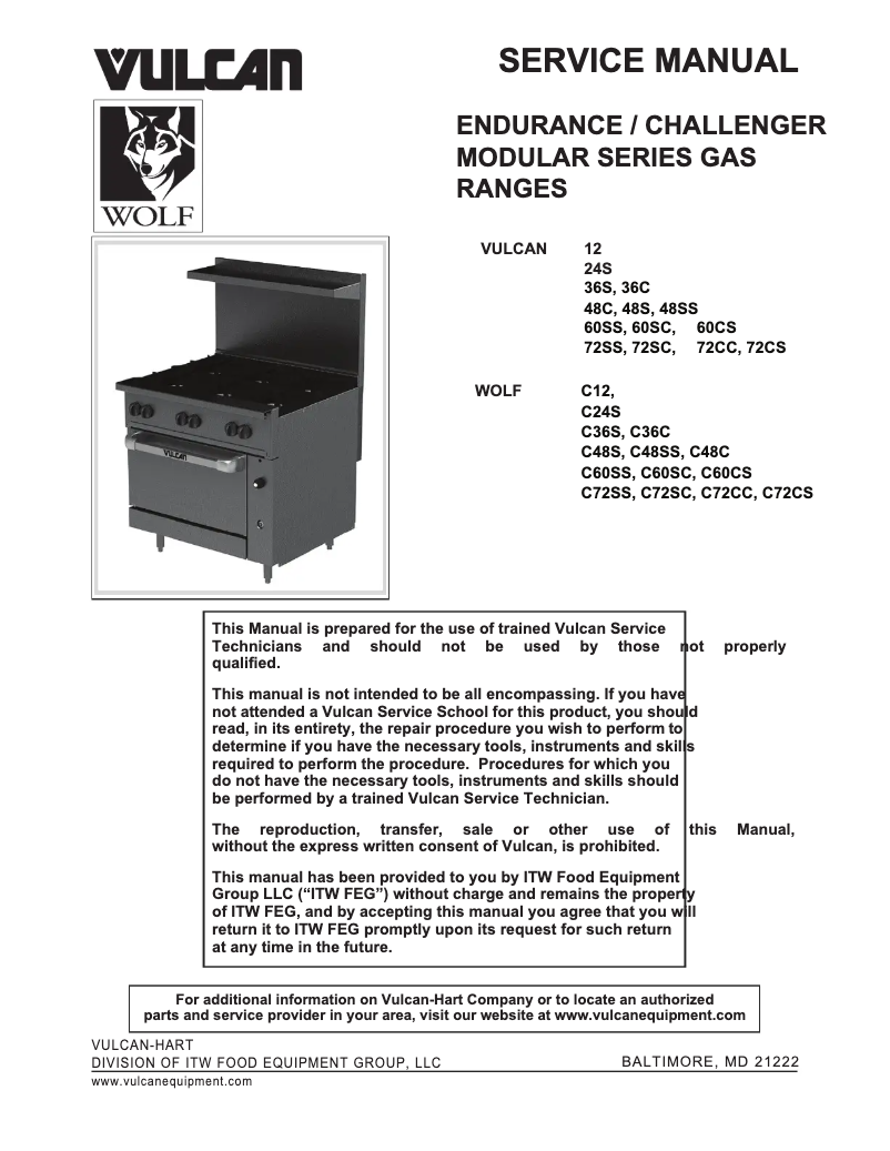 Page 1 of the manual User Manual Vulcan 36S-36CB