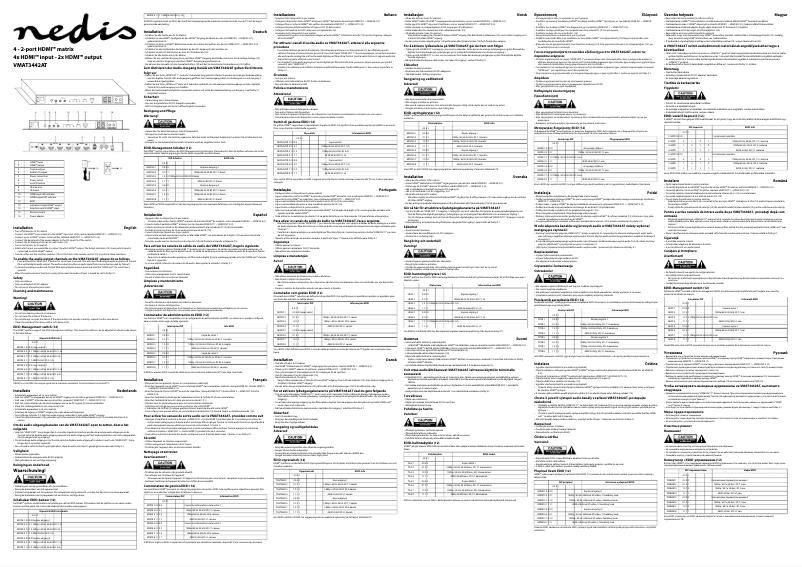 First page image of the manual for VMAT3442AT