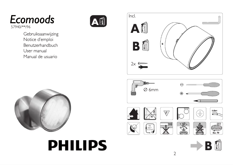 Page 1 of the manual User Manual Philips Ecomoods 579403196