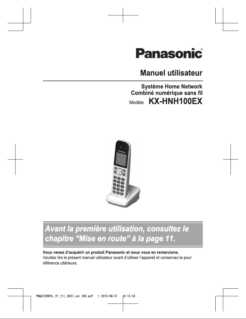 Page 1 of the manual User Manual Panasonic KX-HNH100EX